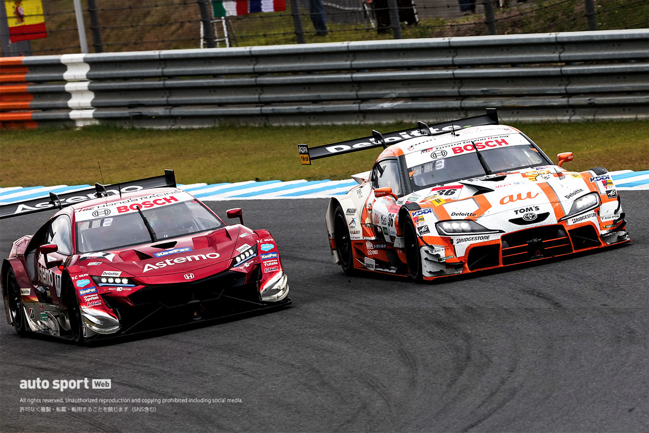 タイトル獲得を懸けた第8戦もてぎでもバトルで順位を上げ決勝の強さを見せた36号車