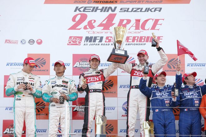 2009年スーパーGT第2戦鈴鹿　GT500クラスの表彰式