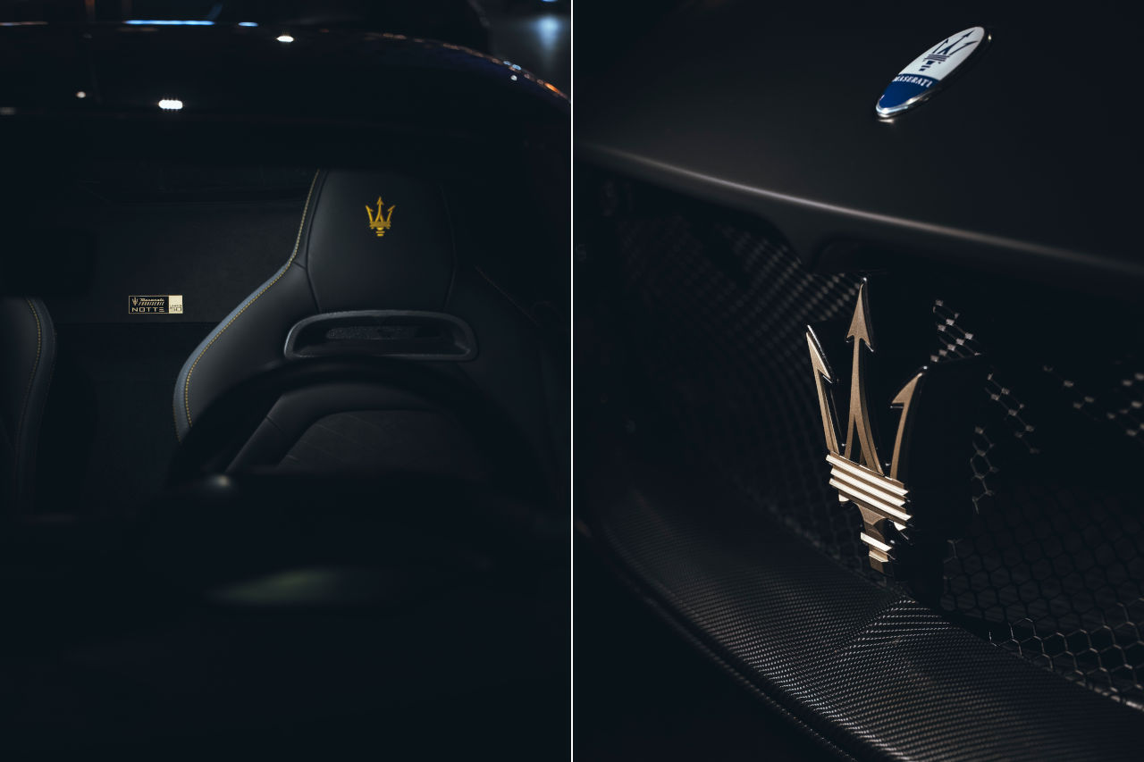 アンドレア・ベルトリーニの“ミダスの手”によって、内外装の各所にマット・ホワイトゴールドが見られる