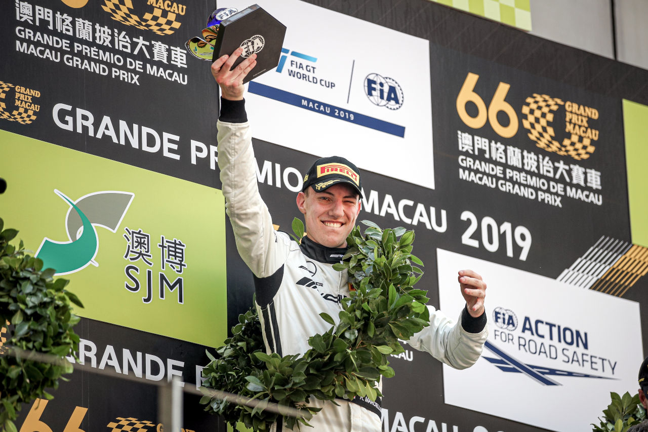 2019年のFIA GTワールドカップ（マカオGTカップ）で優勝したラファエル・マルチェッロ