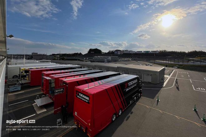 2022年12月に行われたSF合同／ルーキーテストのパドックの様子