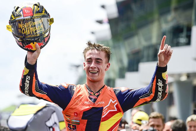 Moto2チャンピオンに輝いたペドロ・アコスタ（Red Bull KTM Ajo）／2023MotoGP第18戦マレーシアGP