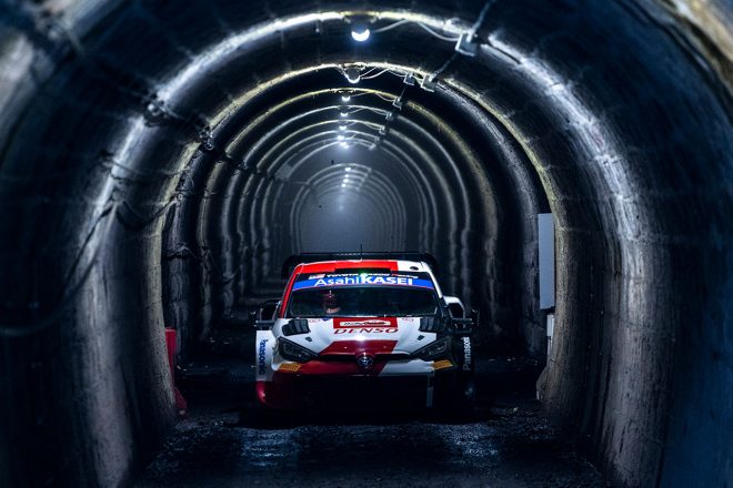 ラリージャパン2022　旧伊勢神トンネルを走行する勝田貴元（TOYOTA GAZOO Racing WRT）