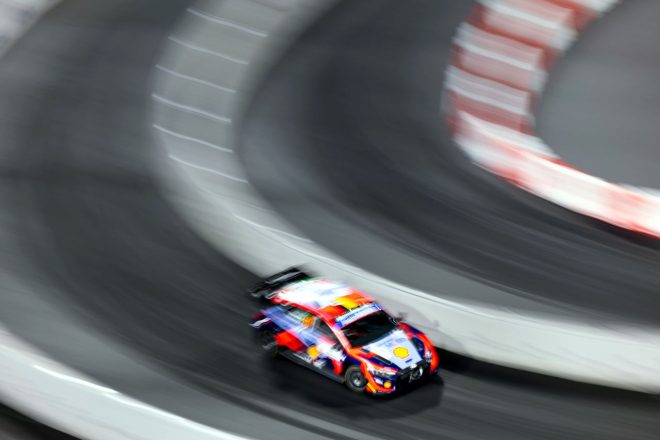 SS1のステージウイナーとなったティエリー・ヌービル（ヒョンデi20 Nラリー1）　2023年WRC第13戦ラリージャパン