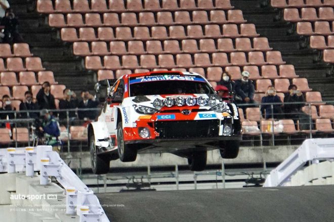 TOYOTA GAZOO Racing WRT勢は勢いの良い走りが多く、 エルフィン・エバンス選手は期待どおりの“ジャンピング”を披露してくれました。