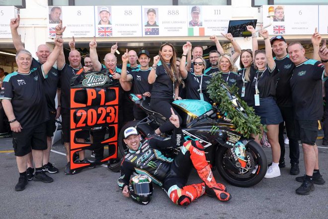 2023マカオGPで4勝目をあげたピーター・ヒックマン（FHO Racing BMW Motorrad）