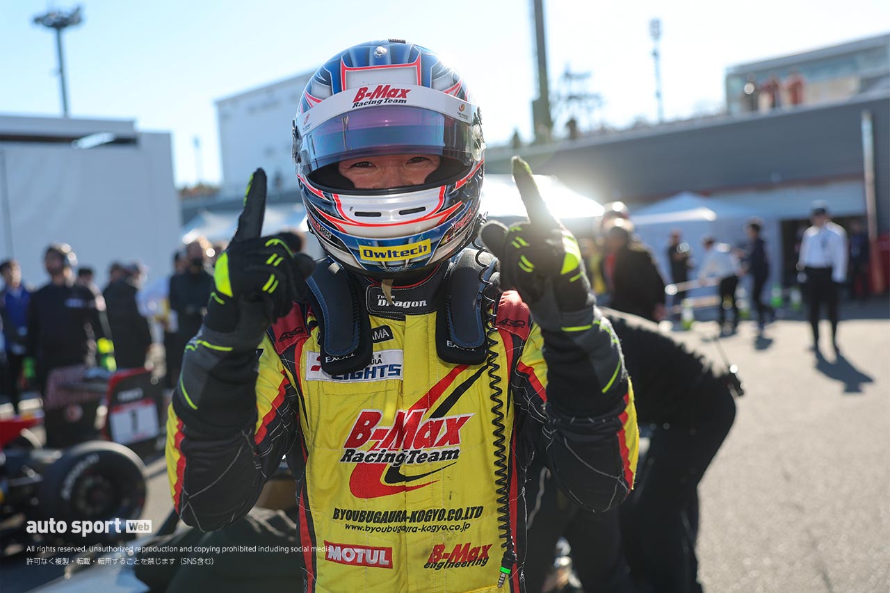 2023スーパーフォーミュラ・ライツ第6大会もてぎ　第18戦を制した菅波冬悟