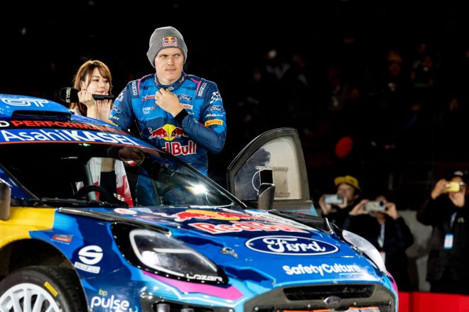 2024年はヒョンデに戻ることが発表されているオット・タナク（フォード・プーマ・ラリー1）　2023年WRC第13戦ラリージャパン