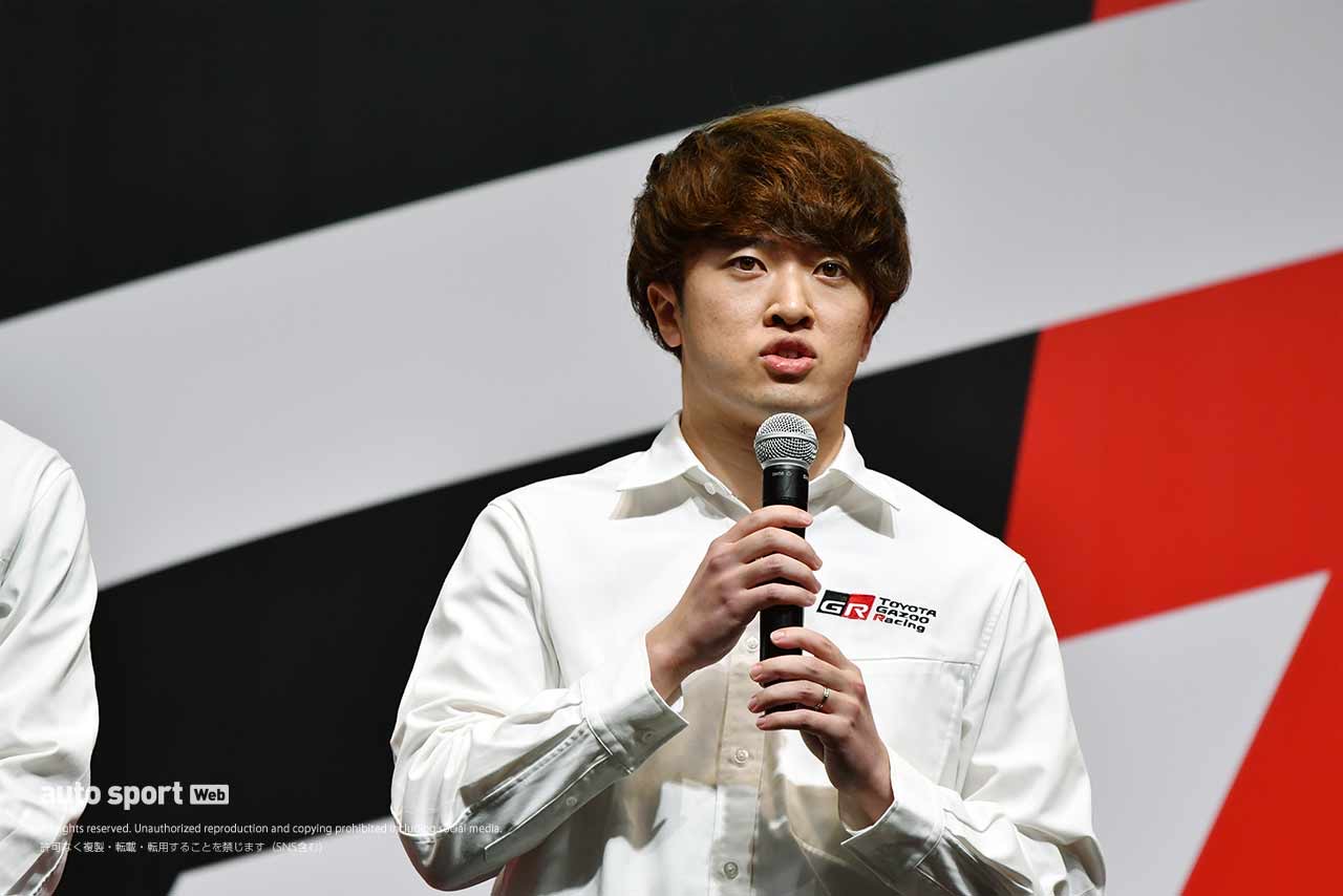 2024年TGR体制発表に登壇した宮田莉朋