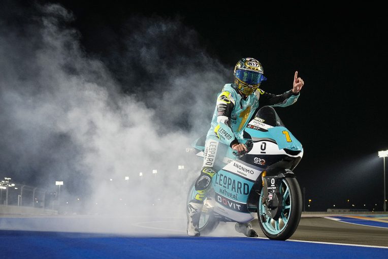 Moto3チャンピオンに輝いたジャウマ・マシア（Leopard Racing）／2023MotoGP第19戦カタールGP ...