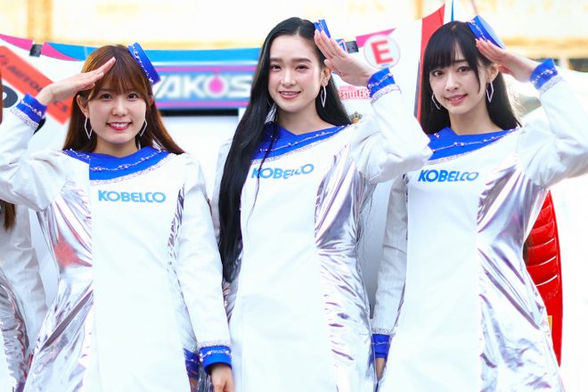2023年KOBELCO GIRLSの宮瀬七海さん、太田麻美さん、林紗久羅さん