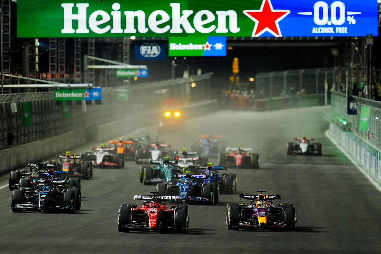 2023年F1第22戦ラスベガスGP　スタートシーン