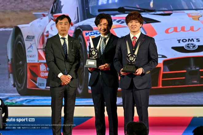 JAF MOTORSPORTS AWARD 2023　スーパーGT GT500チャンピオンの宮田莉朋（坪井翔は欠席）