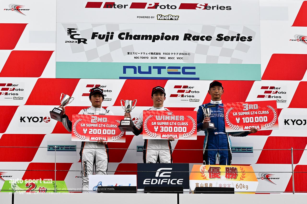 インタープロト第7戦／第8戦　第8戦スープラクラス表彰台