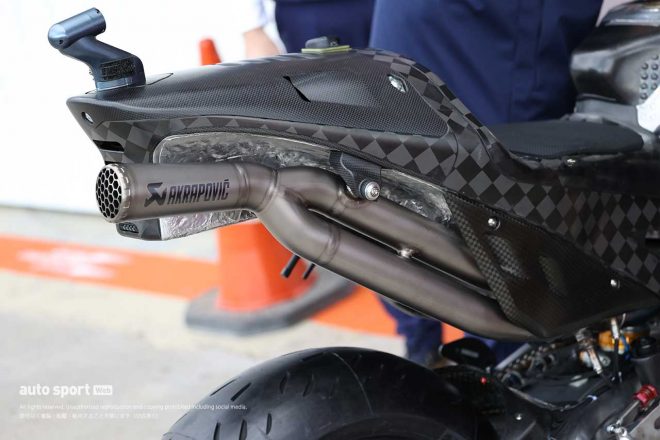 ホンダRC213Vのエキゾースト／2024MotoGPバレンシア公式テスト