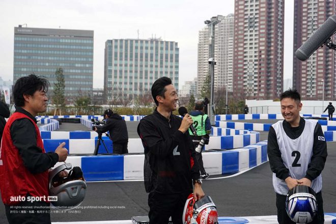 『TGRドライバー勝ち抜きカートバトル！』に参加した安藤裕一／中嶋一貴／豊田大輔