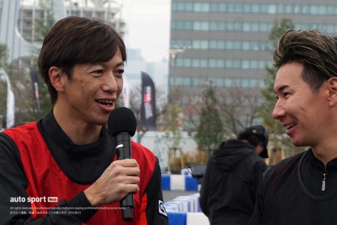 『TGRドライバー勝ち抜きカートバトル！』での立川祐路と小林可夢偉