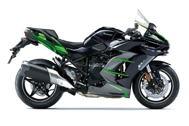 カワサキ・Ninja H2 SX SE（エメラルドブレイズドグリーン×メタリックディアブロブラック・右側）