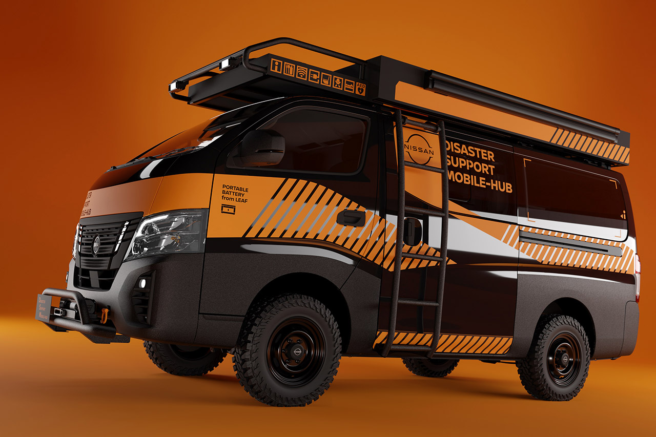 『キャラバン』をベースにしたコンセプトカー『Disaster Support Mobile-Hub』