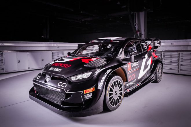 マットブラックに変身。2024年仕様のカラーリングが施されたトヨタGRヤリス・ラリー1（TOYOTA GAZOO Racingワールドラリーチーム）