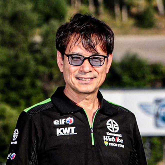 鶴田竜二チームマネージャー（Team Kawasaki Webike Trickstar）