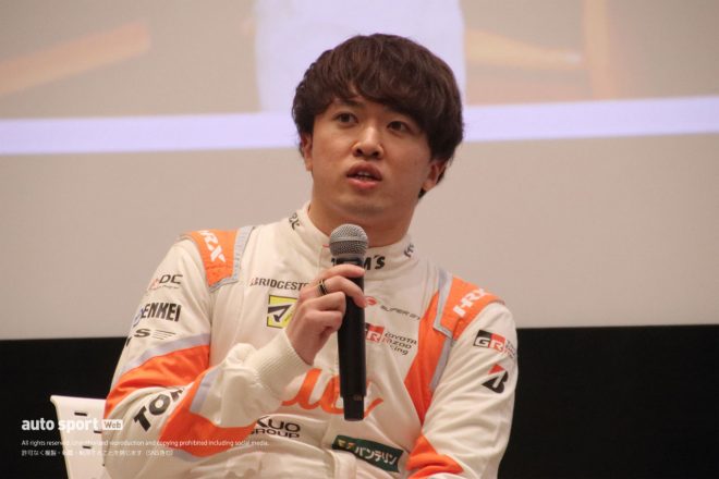 『au TOM’S ファン感謝祭2023』に参加した宮田莉朋