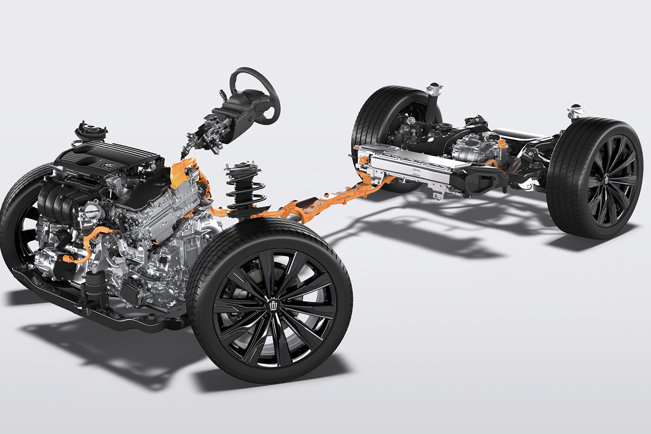 プラットフォームはGA-Kをベースに、リヤ骨格を新開発。ボディにも結合剛性を高めるLSW構造が採用されるなど、ボディ強化のアプローチも見どころ。