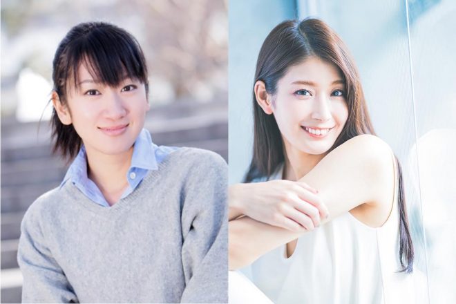 BBSジャパンの東京オートサロンブースでトークショーに出演する藤島知子さんと沢すみれさん