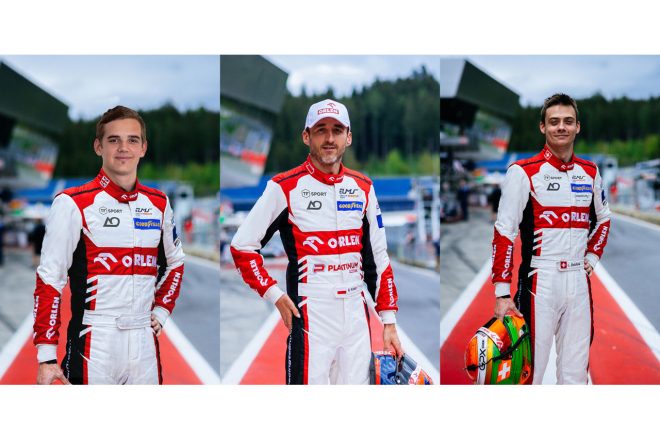 ジョニー・エドガー(左)はELMS初参戦。ロバート・クビサ(中央)は2021年以来のシリーズ復帰となる。ELMS“2冠”ルイ・デレトラズは昨シーズン、クビサとともにWEC・LMP2チャンピオンにも輝いた