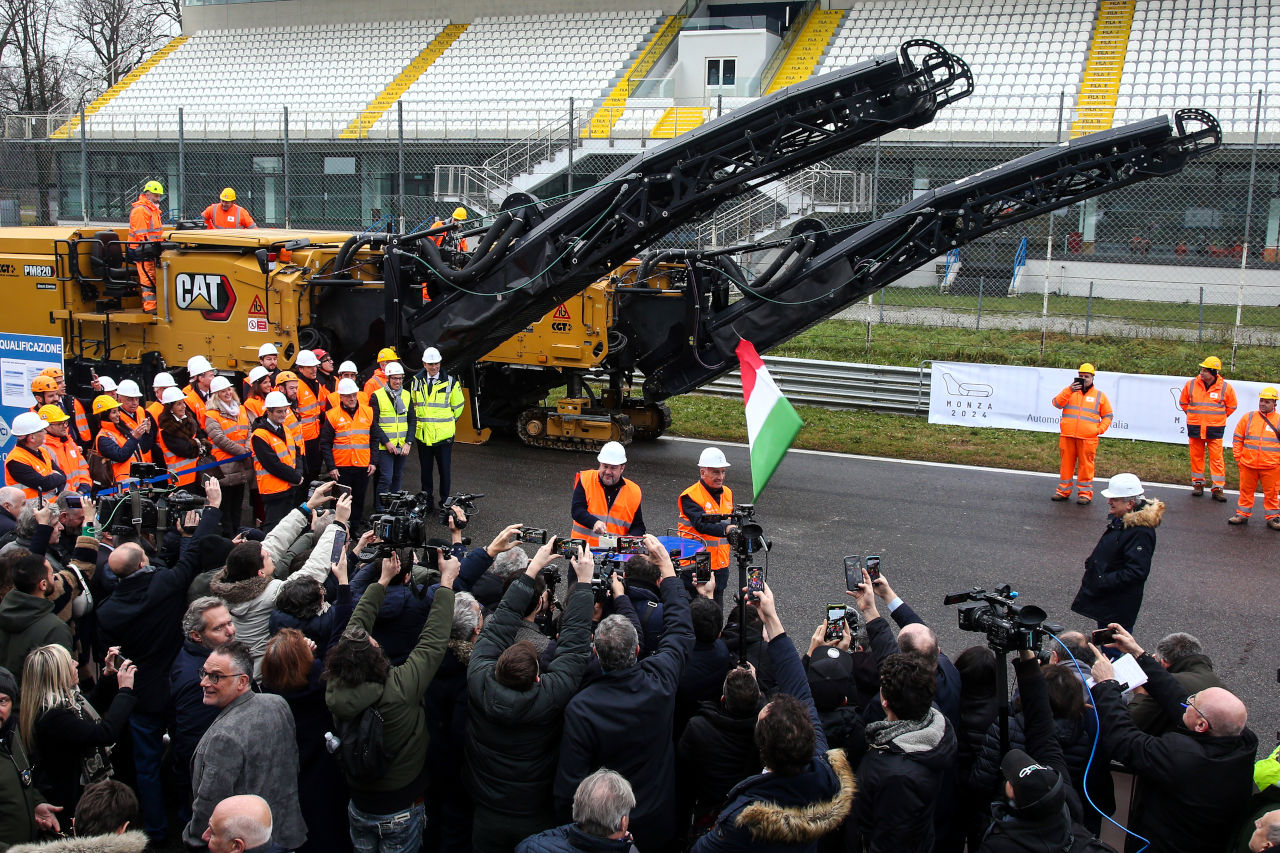 改修工事が行なわれるモンツァ・サーキットで1月8日（月）に実施された起工式の様子