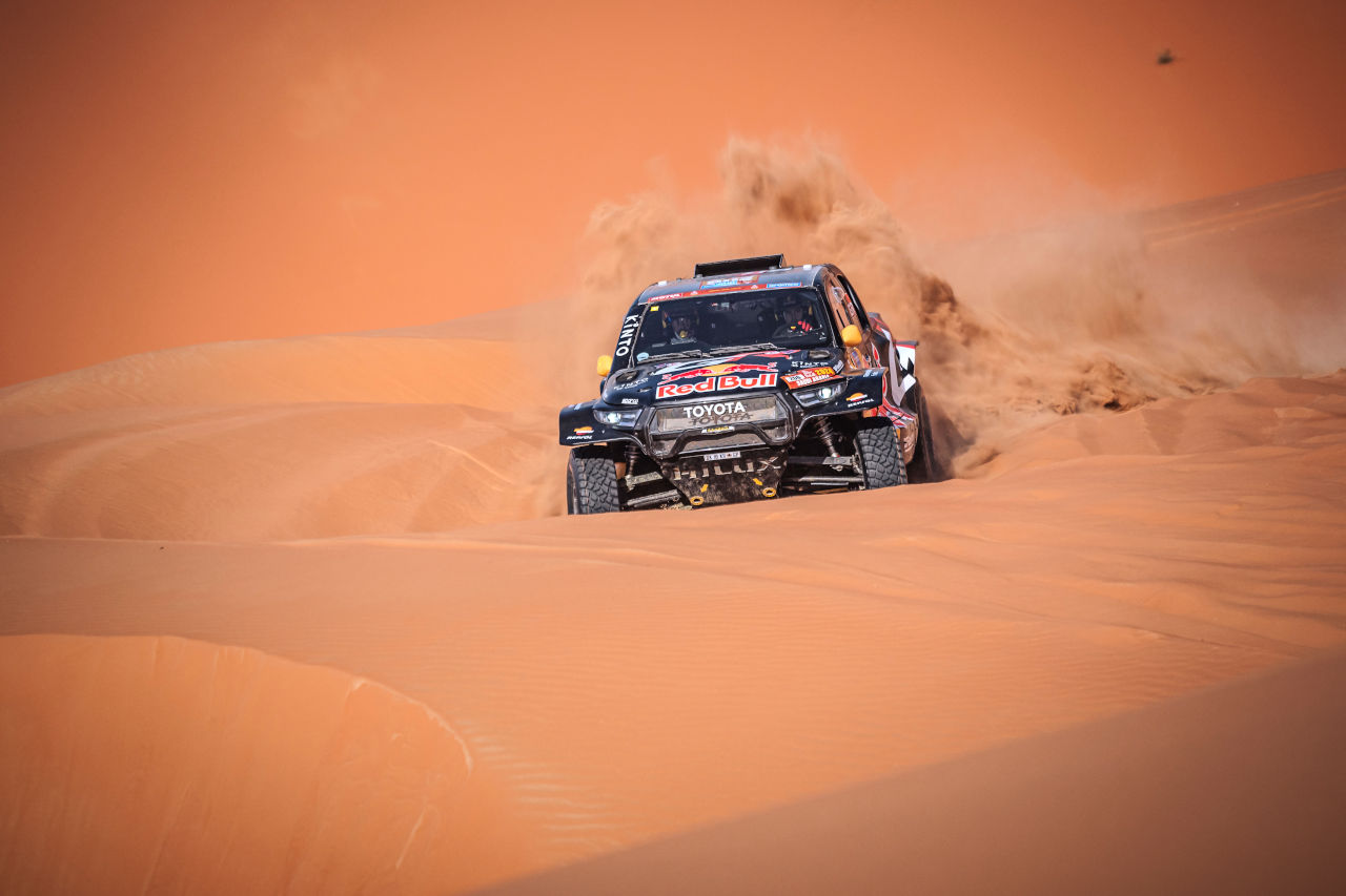 ステージ暫定4番手につけているルーカス・モラエス（トヨタGRダカールハイラックス・エボT1U）　ダカールラリー2024