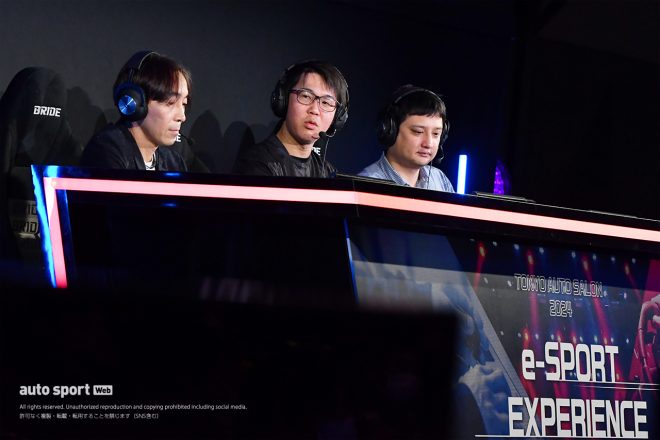 解説を務めたauto sport田中康二編集長、山中智瑛氏、 NiShiKenこと西澤健太氏
