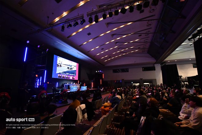 国際展示場2Fのコンベンションホールにて行われた『auto sport CUP @ TOKYO AUTO SALON 2024 by グランツーリスモ7』