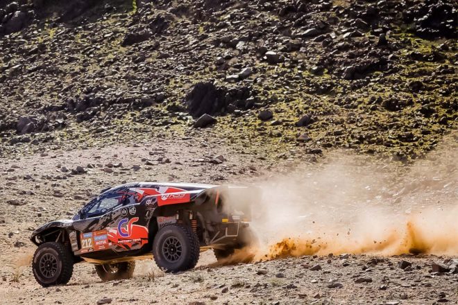 ステージ9で3番手となったマシュー・セラドリ（センチュリーCR6-T）　ダカールラリー2024