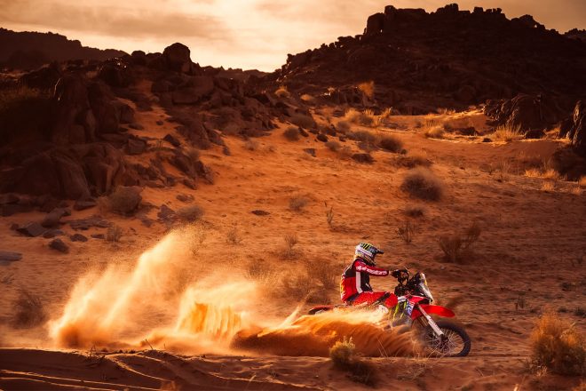 ステージ9で今大会2度目のトップタイムをマークしたエイドリアン・ファン・ベベレン（ホンダCRF450ラリー）　ダカールラリー2024