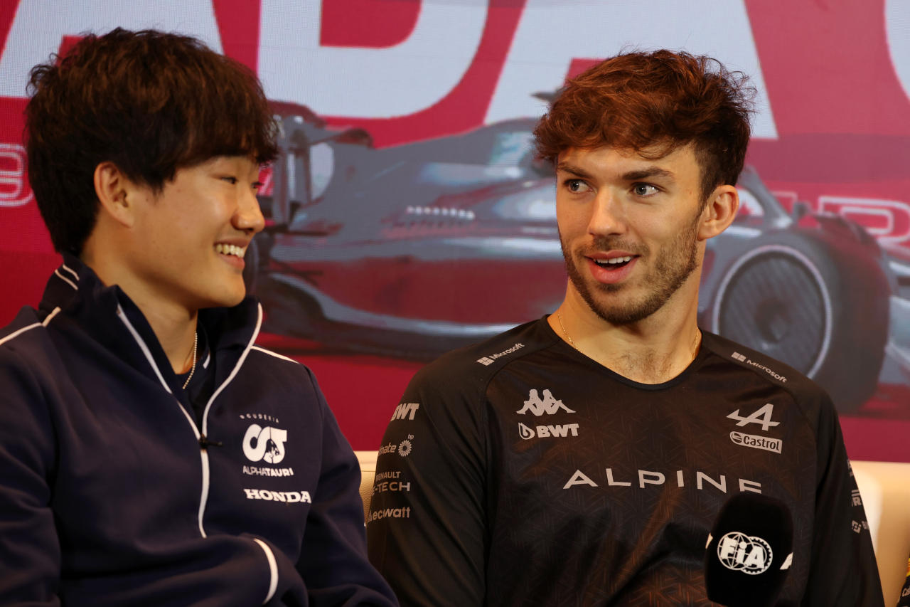 角田裕毅（アルファタウリ）とピエール・ガスリー（アルピーヌ）