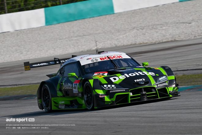 2024スーパーGTセパンテスト　TGR TEAM Deloitte TOM'Sの37号車トヨタGRスープラ