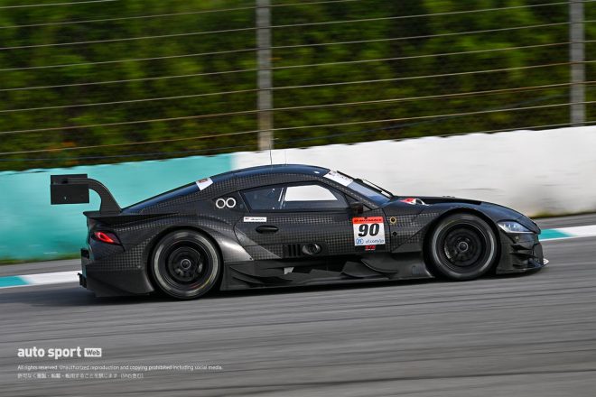 2024スーパーGTセパンテスト　TCD開発車両の90号車トヨタGRスープラ