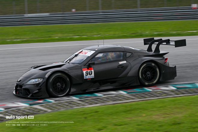 2024スーパーGTセパンテスト　TCD開発車両の90号車トヨタGRスープラ