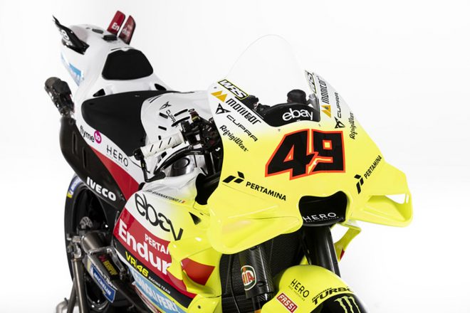 2024MotoGP：ファビオ・ディ・ジャンアントニオ（プルタミナ・エンデューロ・VR46レーシング・チーム）が使用するドゥカティ・デスモセディチGP23