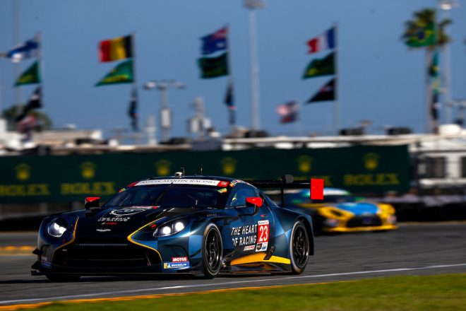 2024年のデイトナ24時間がデビュー戦となるアストンマーティン・バンテージGT3エボ(ハーチ・オブ・レーシングチーム)