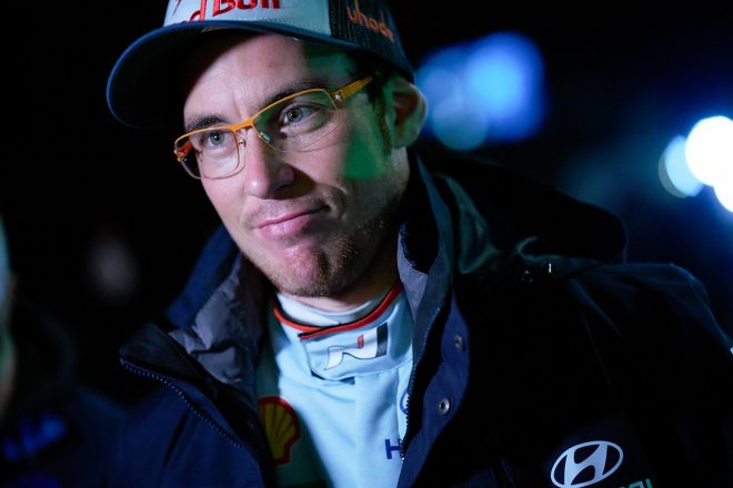 デイ3終了時点の総合首位に浮上したティエリー・ヌービル（ヒョンデi20 Nラリー1）　2024年WRC第1戦ラリー・モンテカルロ