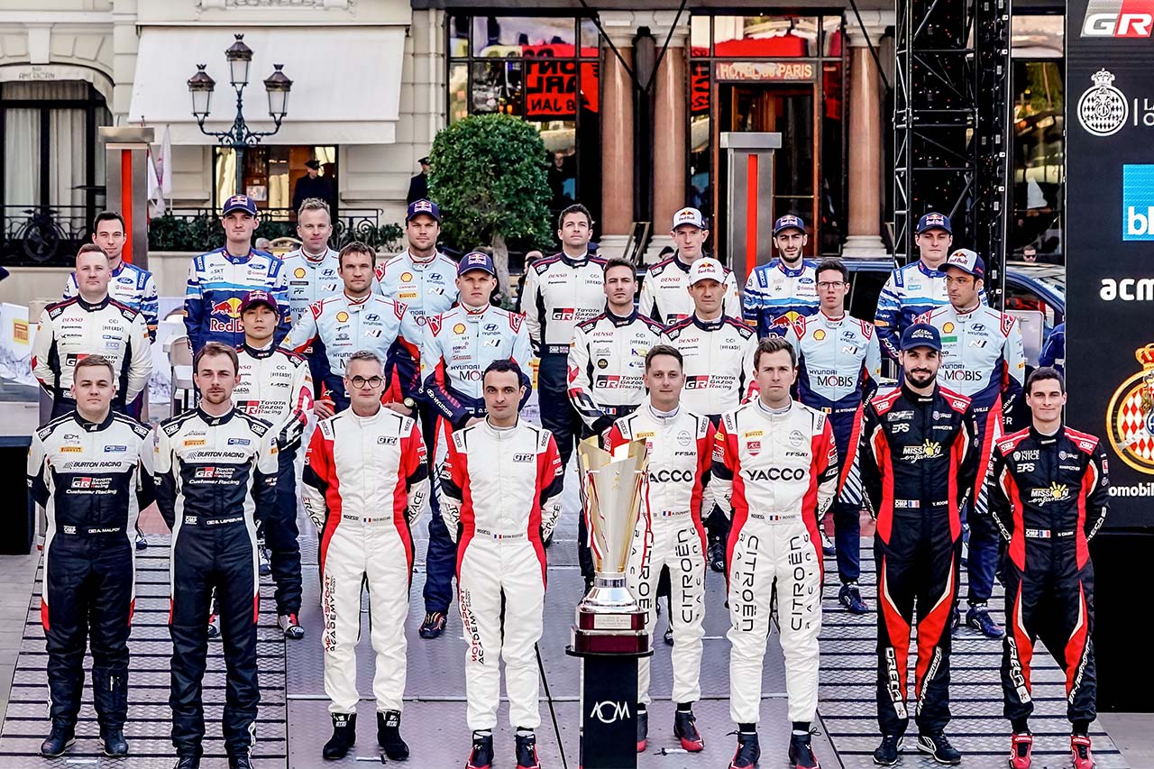 2024年WRC世界ラリー選手権に参戦するドライバーとコドライバーら