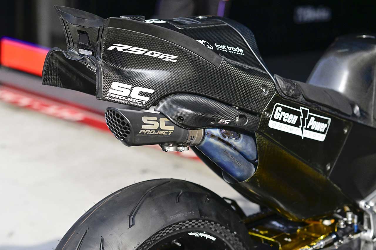 アプリリア・レーシングが使用するRS-GPのリヤデバイス／2024MotoGPセパン公式テスト1日目