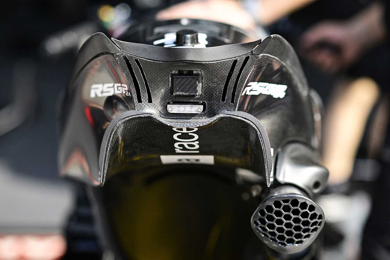 アプリリア・レーシングが使用するRS-GPのリヤデバイス／2024MotoGPセパン公式テスト1日目