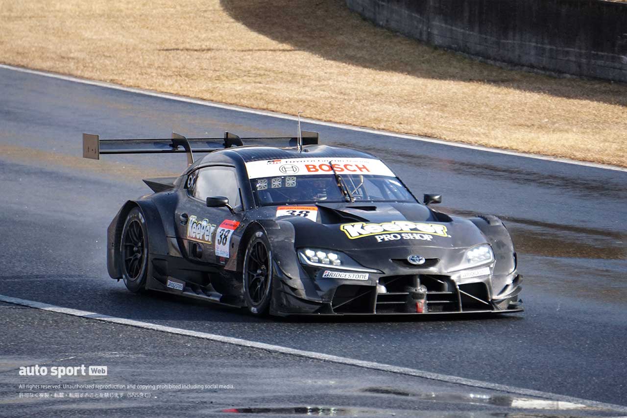 2024スーパーGT岡山メーカーテスト　大湯都史樹がドライブするTGR TEAM KeePer CERUMOの38号車トヨタGRスープラ