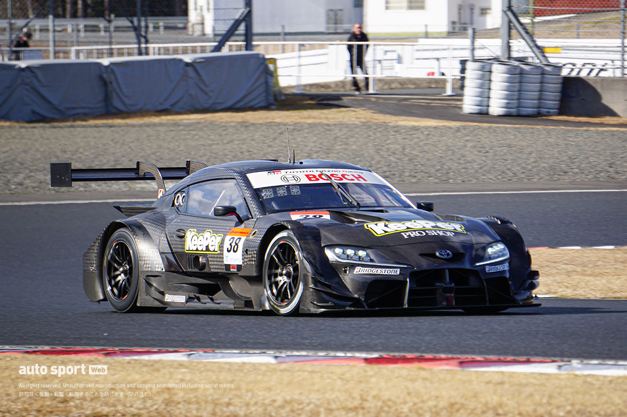 2024スーパーGT岡山メーカーテスト　大湯都史樹がドライブするTGR TEAM KeePer CERUMOの38号車トヨタGRスープラ