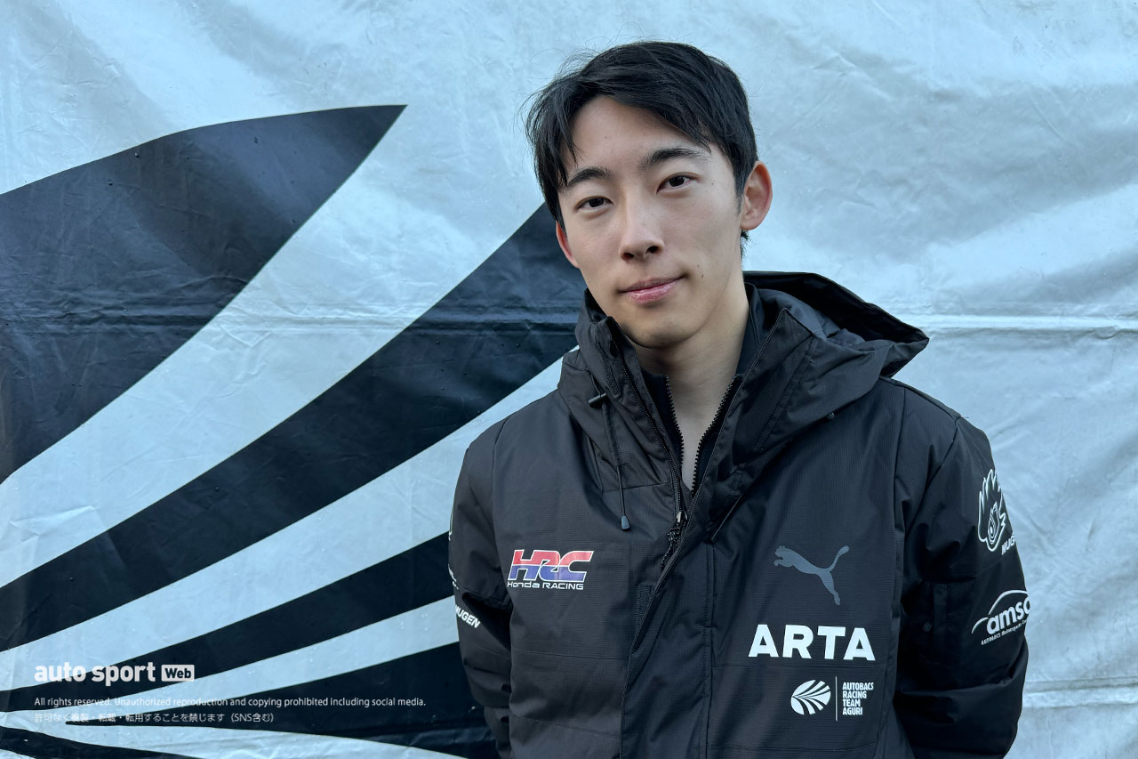 2024スーパーGT岡山メーカーテスト　ARTAの16号車ホンダ・シビック・タイプR-GTを初ドライブした佐藤蓮