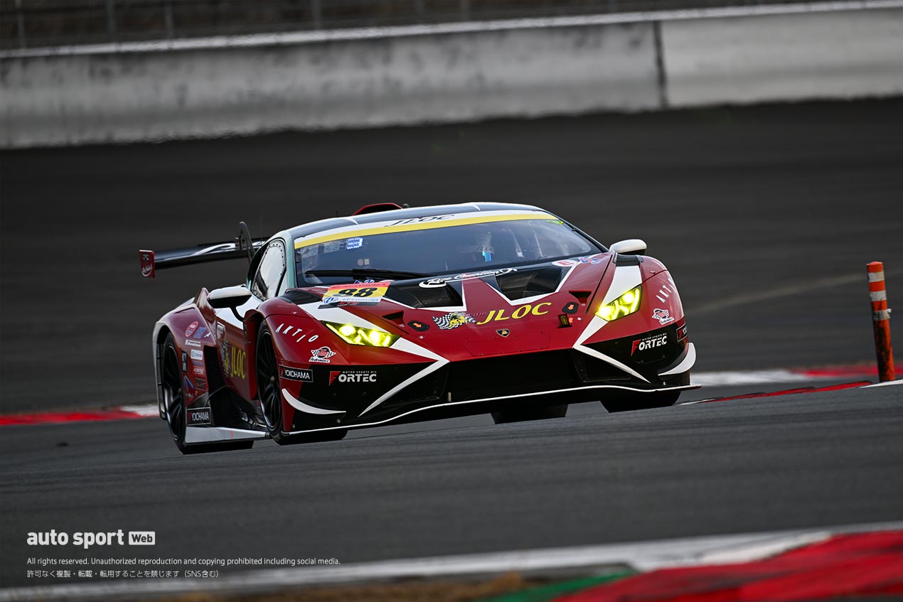 2024GTE特別スポーツ走行　JLOCの88号車ランボルギーニ・ウラカンGT3エボ2