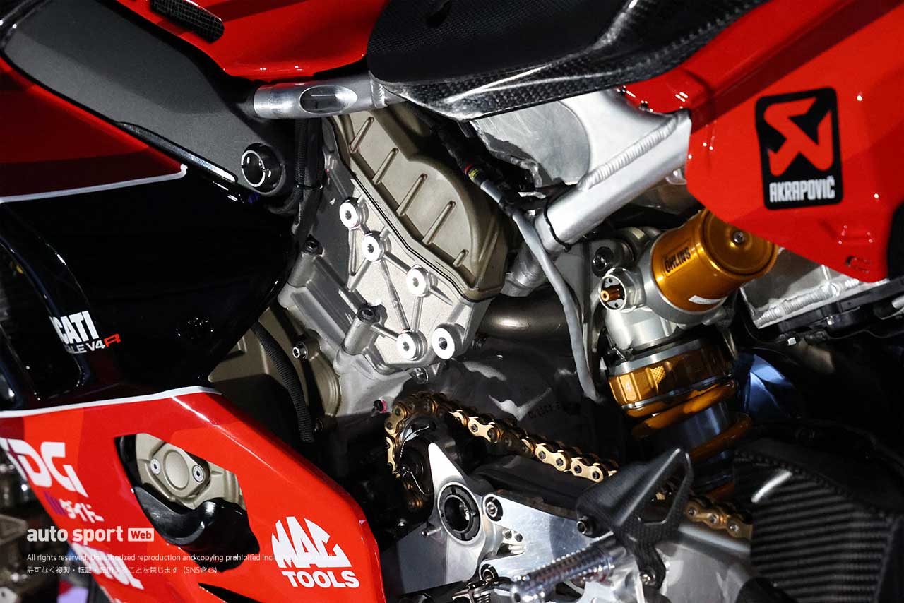 2024全日本ロード：DUCATI Team KAGAYAMAが使用するドゥカティ パニガーレV4 Rファクトリーのエンジン周り
